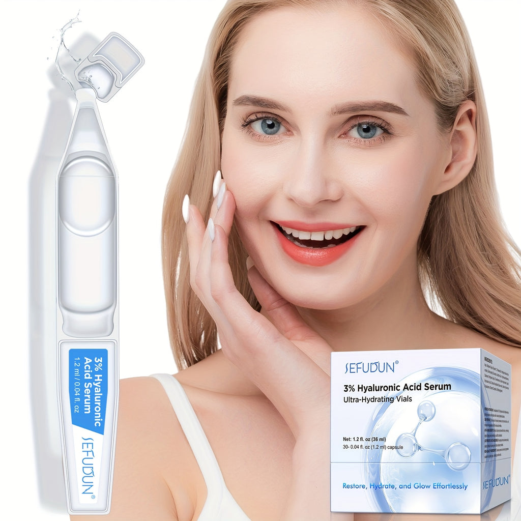 Total 60 Cepsule 2boxes 3% Hyaluronic Acid Serum, Net: 1.2 Fl. Oz (36 Ml), Hydrate, Due To Individual Skin Differences, It Is Recommended To Try This Product Behind The Ear When Using It For The First Time.Avoid Contact With Eyes.
