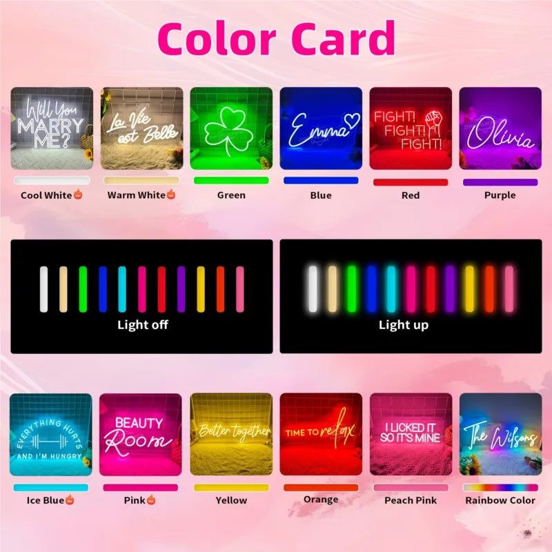 Time To Be Beautiful Neon Sign Wall Lights
