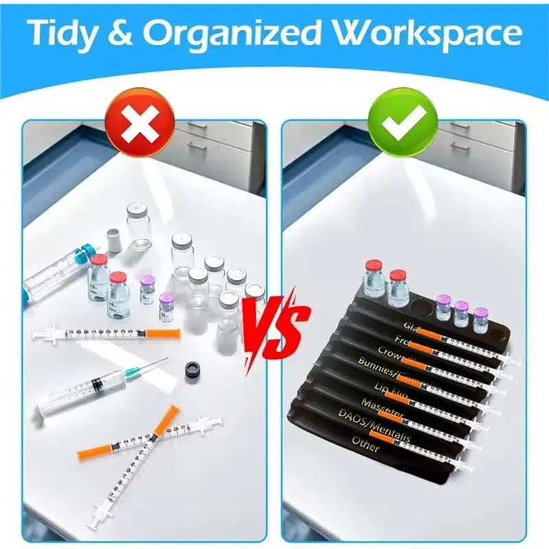 Labeled Syringe Tray For Aesthetic Practitioner With 8 Slot Label