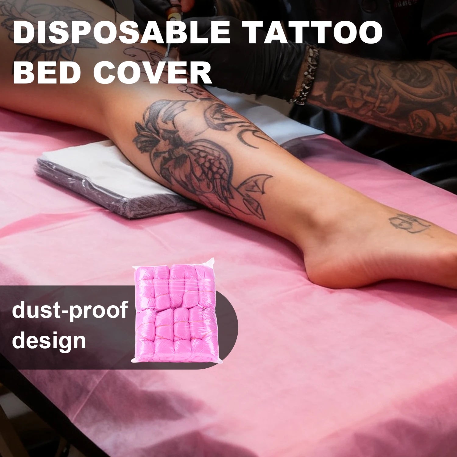 10pcs Black /pink Disposable Chair Covers Plastic Waterproof