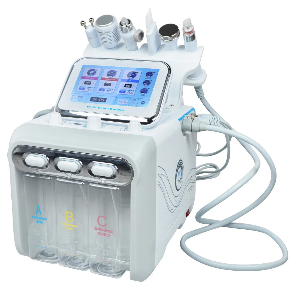 6 in 1 Hydro Facial Aqua Peeling H2O2 Machine