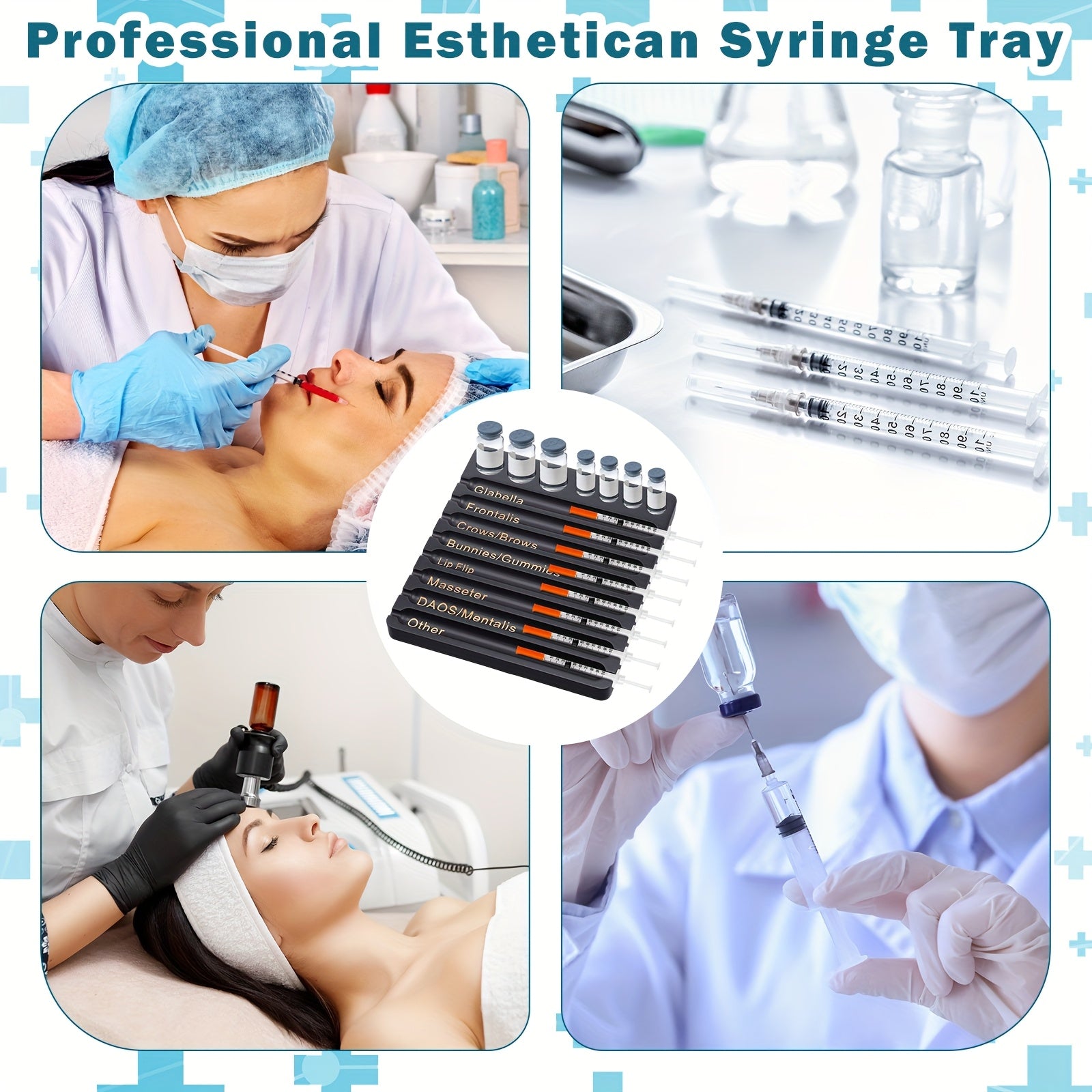 Aesthetic Practitioner Tray with 8 Slots Label