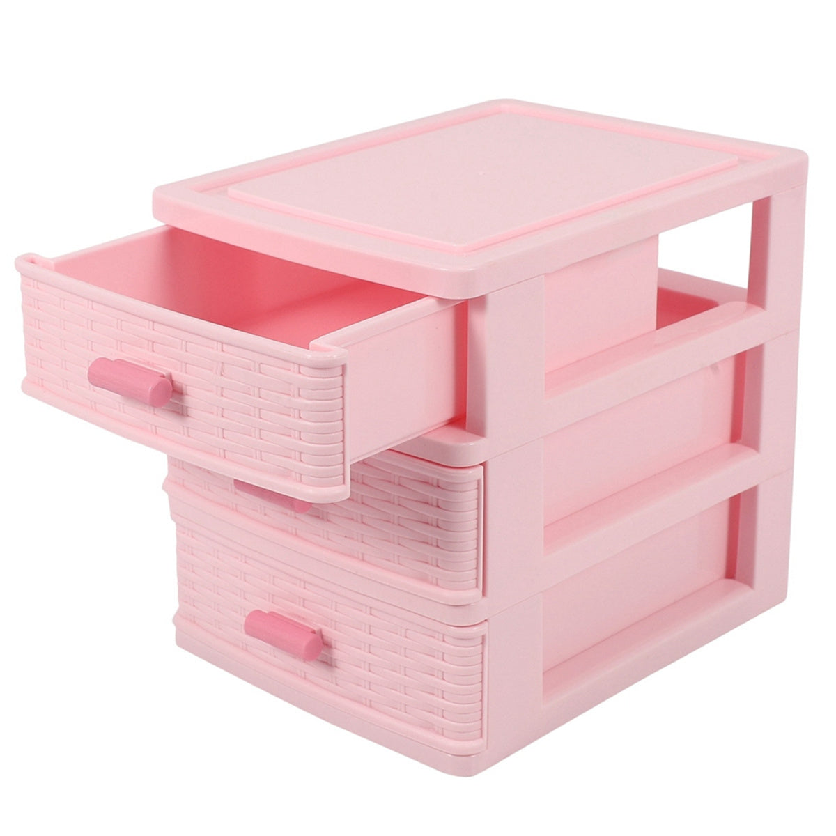 Pink Jewelry Storage Box with 3 Compartments by Solomonibox