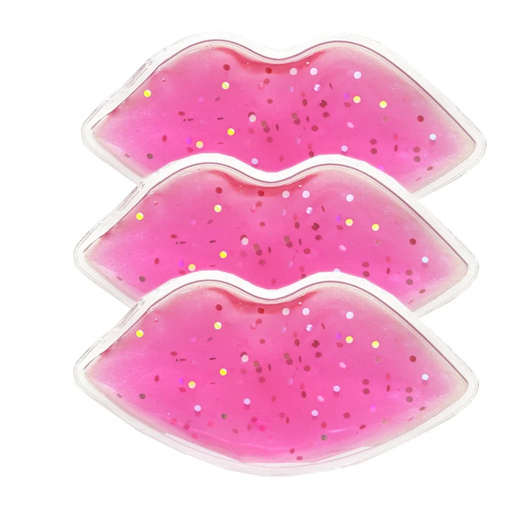 6 Pack Lip Gel Ice Packs Flexible Reusable Cooling Pad Cold Compress for Pain Relief