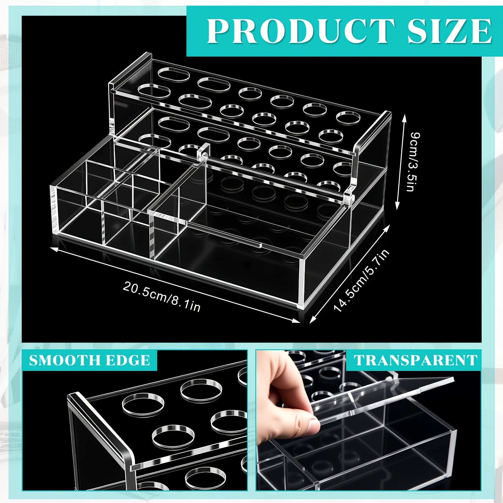 Acrylic Holder Stand with Adhesive Applicator Tool