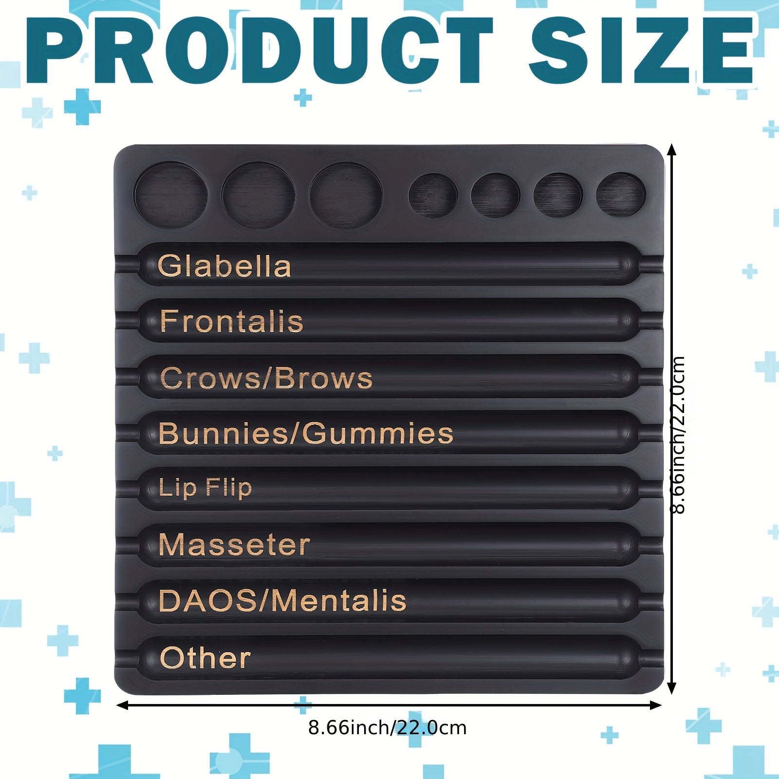 Aesthetic Practitioner Tray with 8 Slots Label