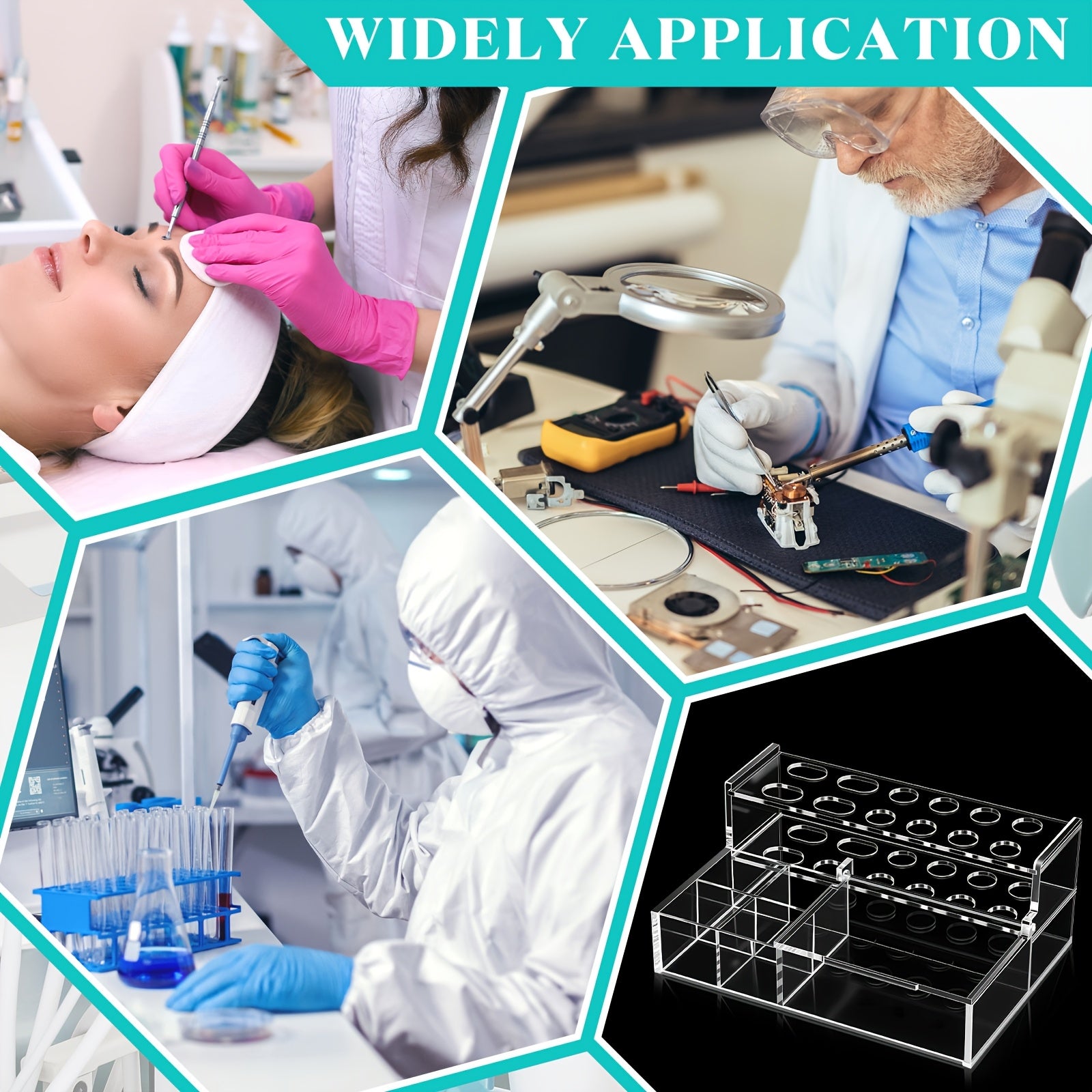 Acrylic Holder Stand with Adhesive Applicator Tool