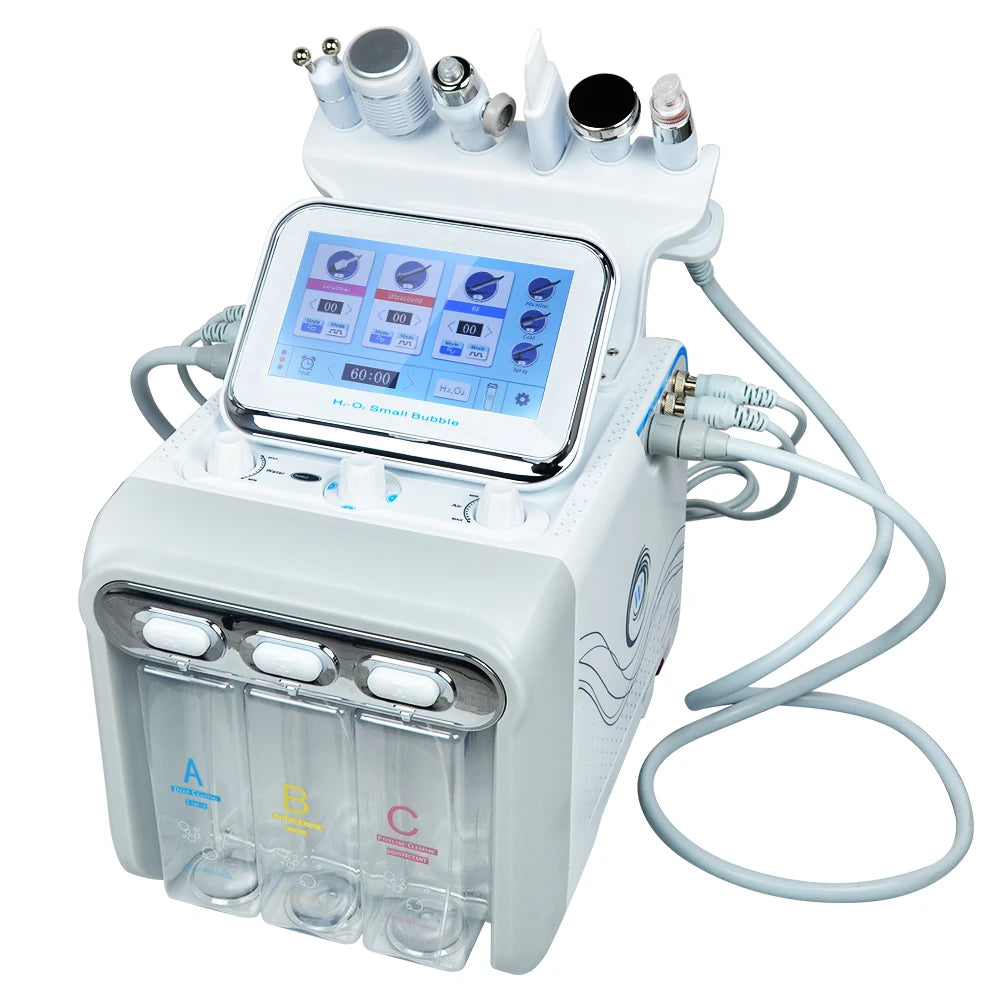 6 in 1 Hydro Facial Aqua Peeling H2O2 Machine