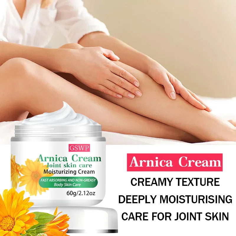 Arnica Moisturising Cream, absorbs quickly without stickiness, nourishes skin around joints. 60g/120g