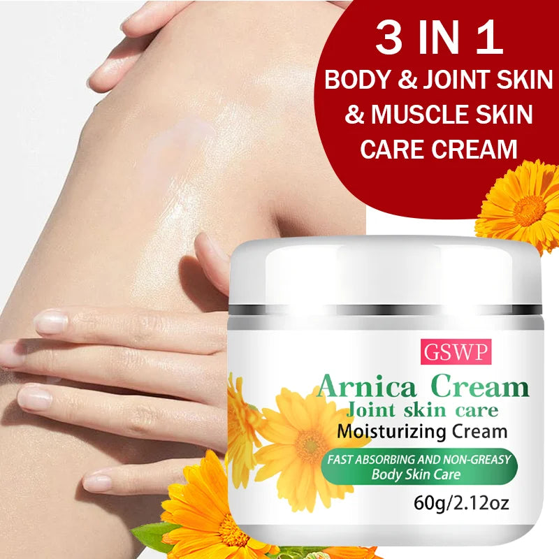 Arnica Moisturising Cream, absorbs quickly without stickiness, nourishes skin around joints. 60g/120g