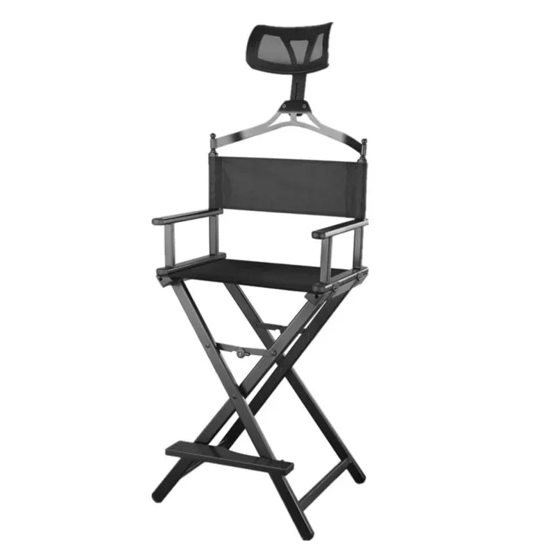 Metal Beauty and Hair Salon Chair, Foldable Portable Outdoor Chair, Multi-functional Aluminum Alloy Makeup Chair