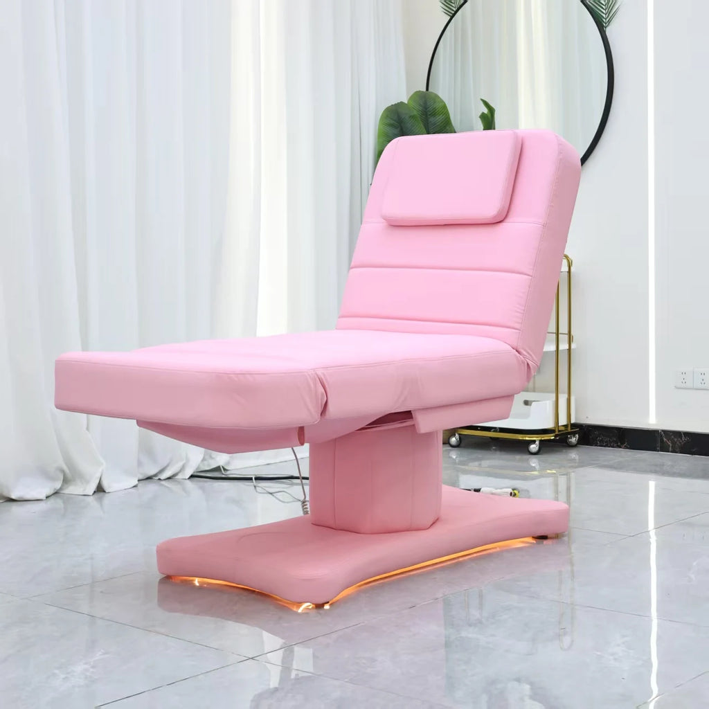 Pink Beauty Care & Facial Care Bed, Physical Examination Diagnosis Beds, Chair, Beauty Salon Furniture, Ship from United States