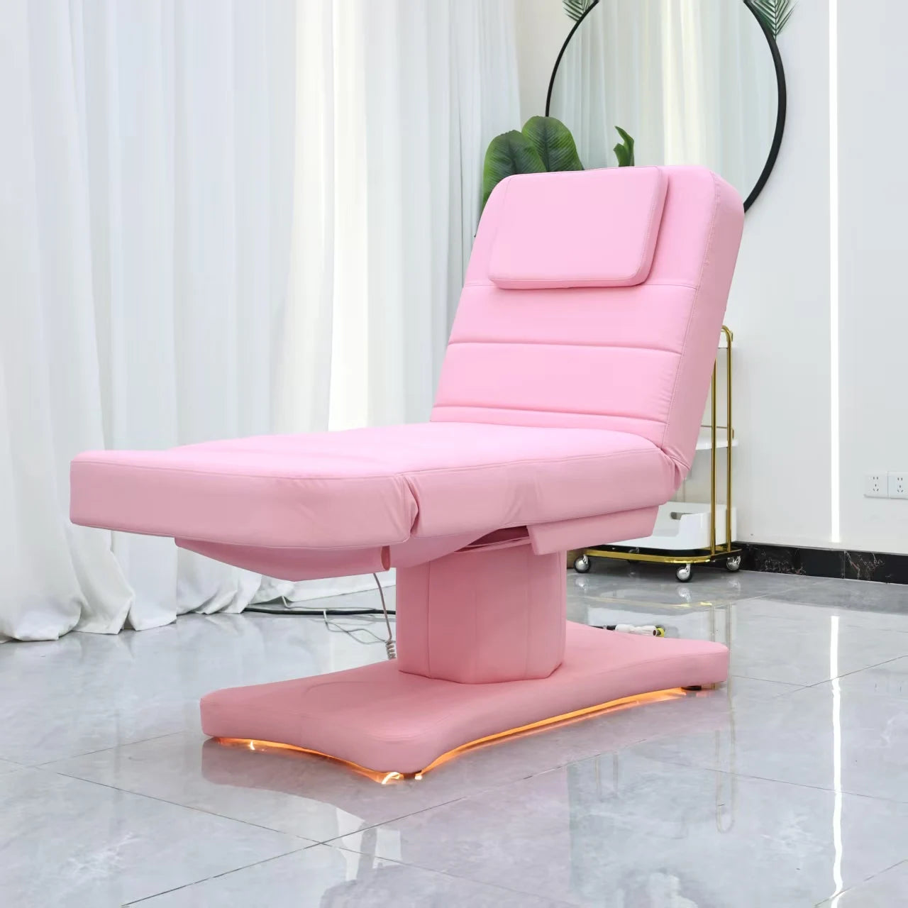 Pink Beauty Care & Facial Care Bed, Physical Examination Diagnosis Beds, Chair, Beauty Salon Furniture, Ship from United States