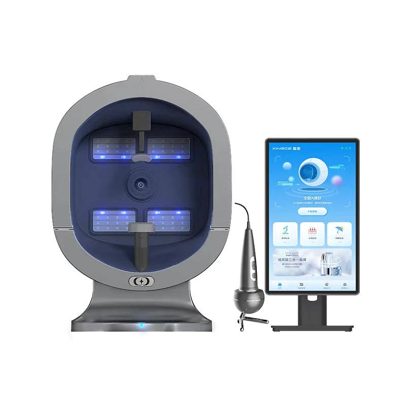 2026 New 3D Skin Intelligent Mirror with Wood Lamp – Facial Scanner, UV Skin Analyzer, Magic Skin Analysis Device