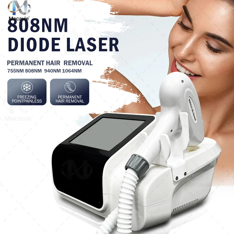 4000W Mini Diode Laser Hair Removal Machine Ice Cooling System Painless Permanent Hair Reduction Skin Rejuvenation Device