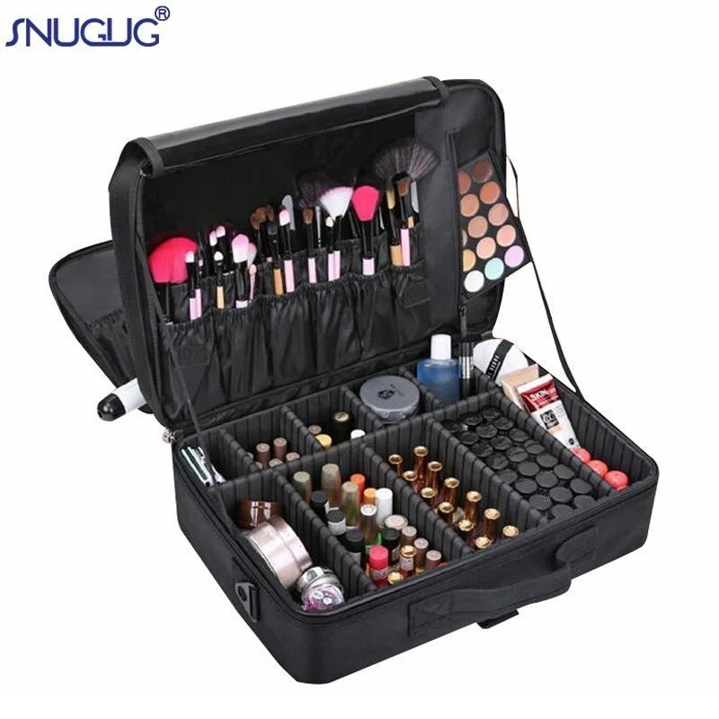 Brand Female High Quality Professional Makeup Organizer Bolso Mujer Cosmetic Bag Large Capacity Storage Case Multilayer Suitcase