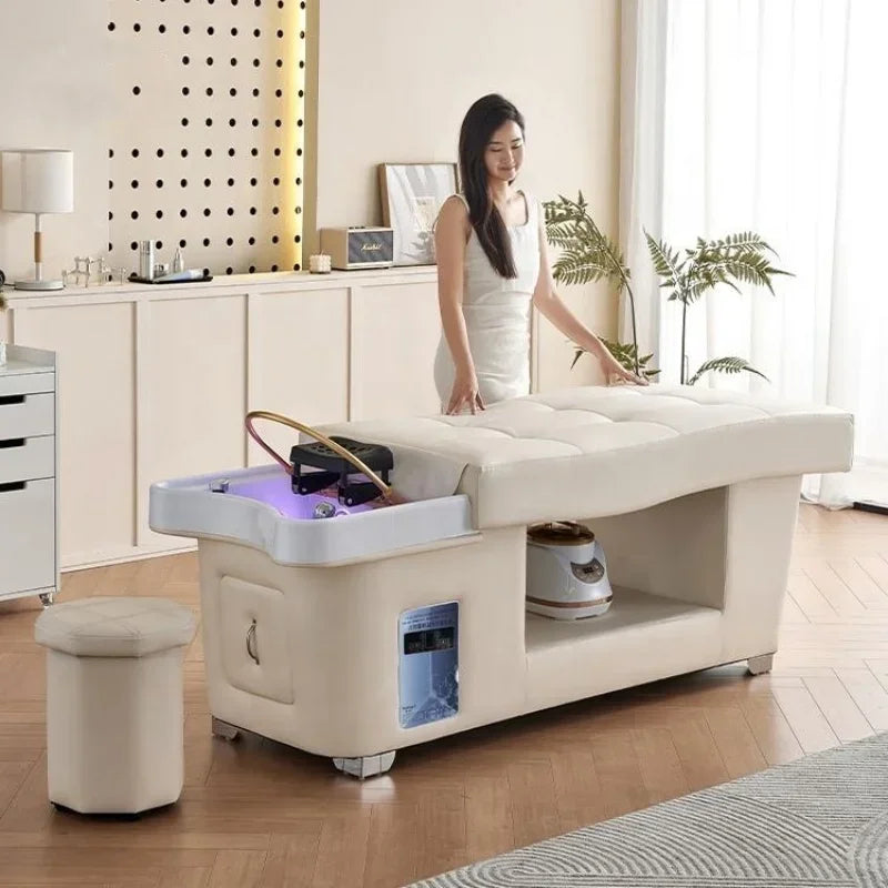 Shampoo Bed for Hair Salon Spa Machine with massage table