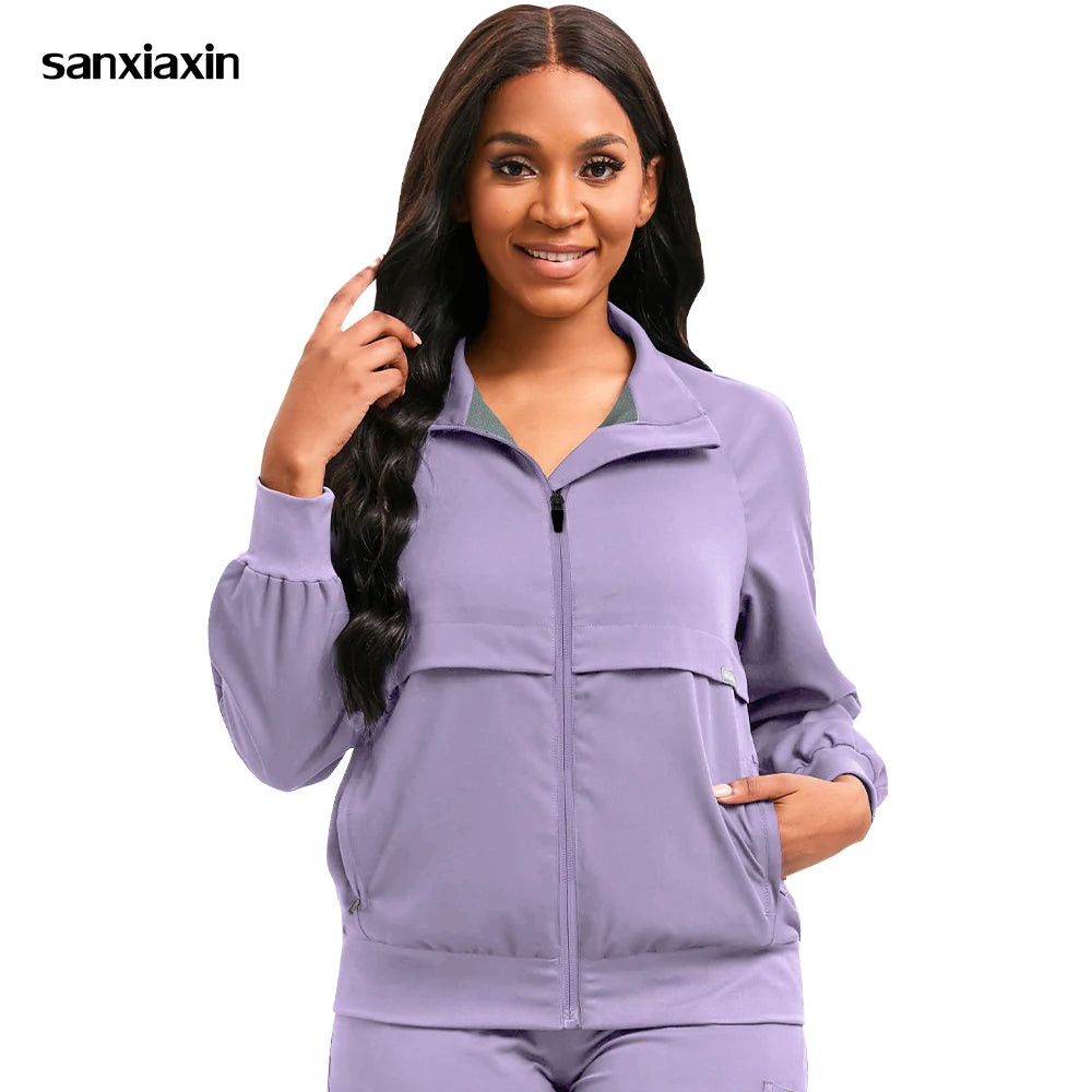 Long Sleeve Clinical Workwear Scrub Jacket