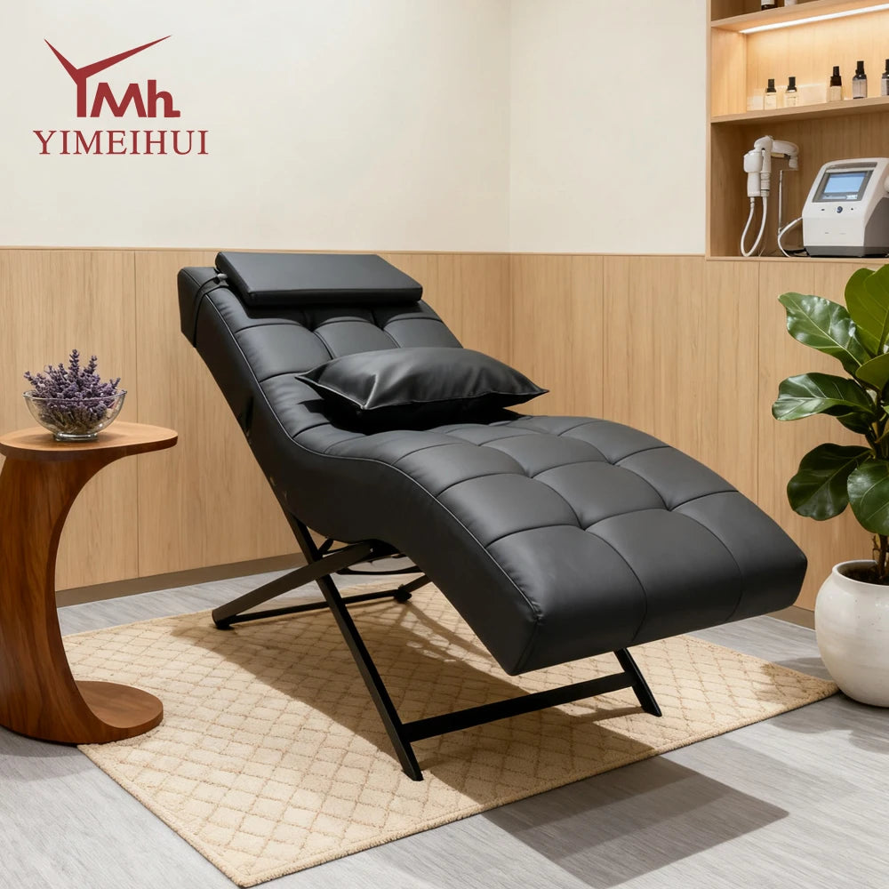 Gold Base Metal Massage Bed Facial Spa Bed Eyelash White Cosmetic Treatment Tables Beds for Tattoo