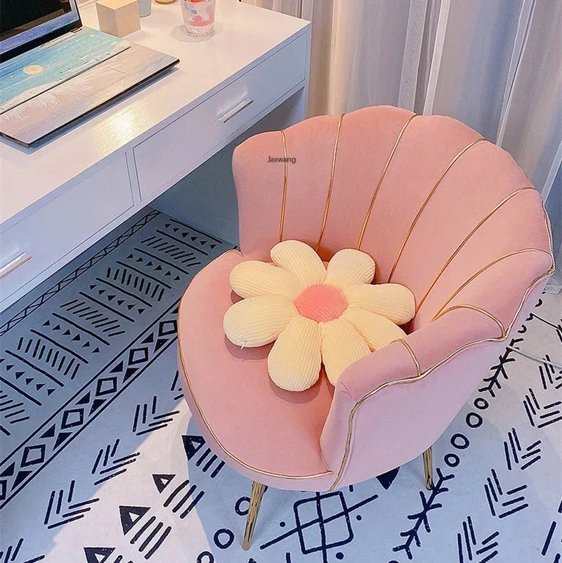 Designer Living Room Chair Armchair Home Furniture Computer Chair Girls Sofa Bedroom Cute Office Chair Pink Back Makeup Chairs T
