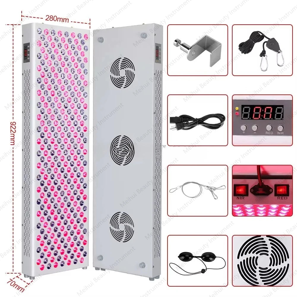 Red Light Treatment Panel Light 630nm 660nm Near-infrared Treatment Light 810nm 850nm LED Facial and Body Beauty Equipment