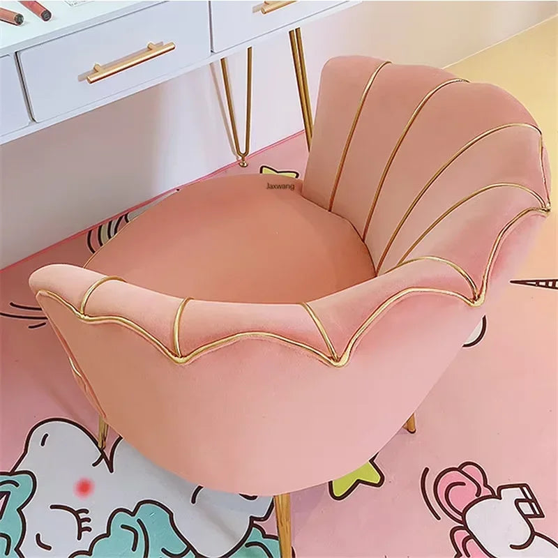 Designer Living Room Chair Armchair Home Furniture Computer Chair Girls Sofa Bedroom Cute Office Chair Pink Back Makeup Chairs T