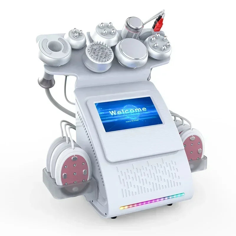 9 in 1 Tool 80K Cavitation Ultrasonic Body Slimming Machine Multi-Polar Frequency Anti-Wrinkle Rejuvenation Skin Lift Tighten