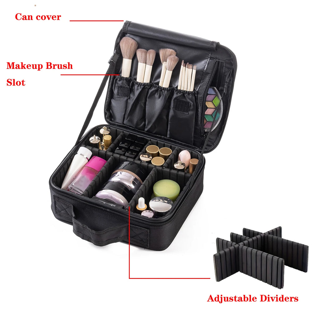 YANZAI 1pcs Makeup Case Professional Beauty Brush Women Cosmetic Suitcase Make Up Organizer Travel Storage Box for Manicure