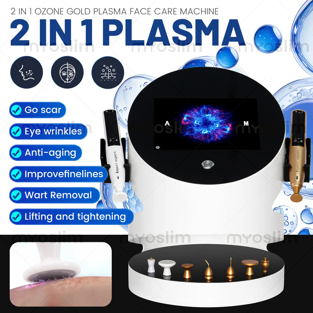 Portable 2 in 1 Cold Plasma Ozone Pen For Face Spot Removal Skin Eyelid Lifting Mole Remove Plasma Wrinkle Removal