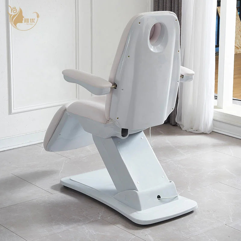 Modern White Electric 3-Motor Lash Facial Spa Massage Bed for Beauty Salon