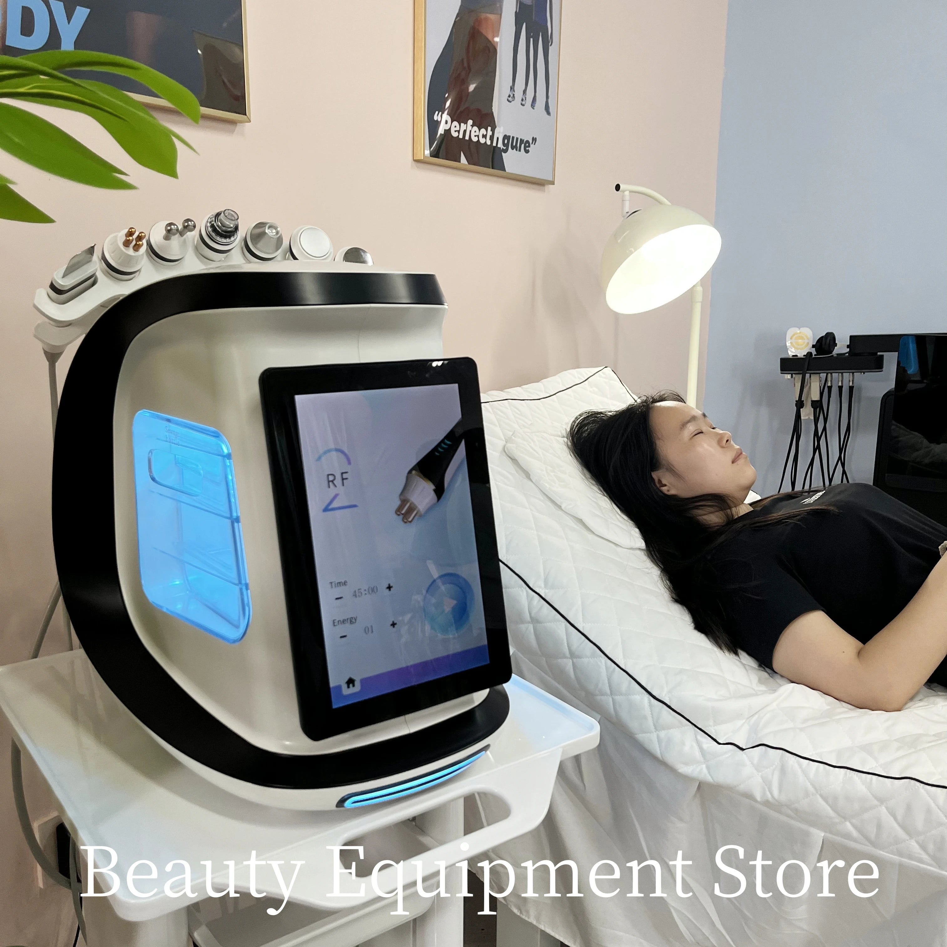 7 in 1 Smart Ice Blue Analyzer Multifunction Facial Machine Diamond Hydra Dermabrasion Facial Aquafacial