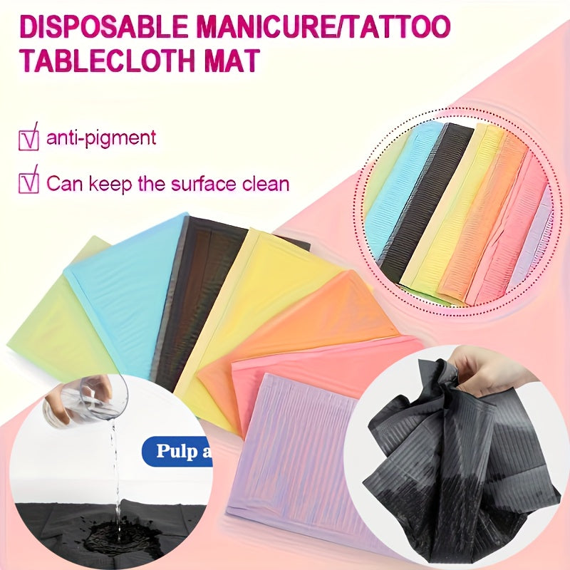 Set of 120 Disposable Bibs, Waterproof Mats