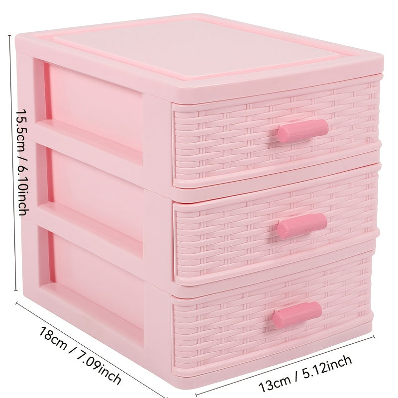 Pink Jewelry Storage Box with 3 Compartments by Solomonibox