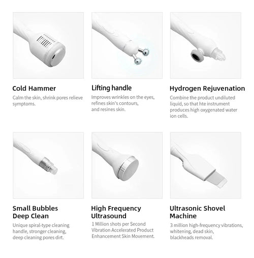 6 in 1 Hydro Facial Aqua Peeling H2O2 Machine