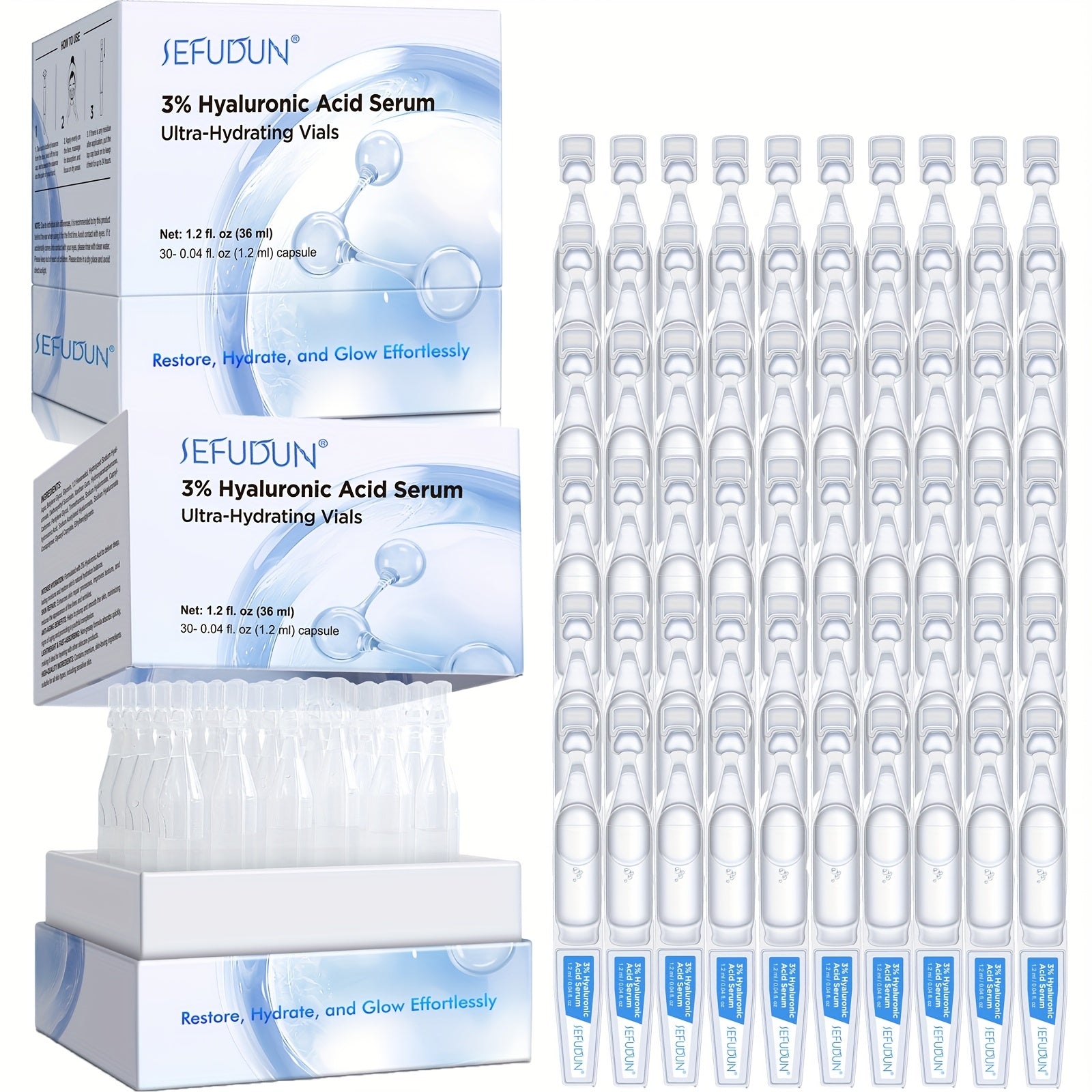 3% Hyaluronic Acid Serum, Net: 1.2 Fl. Oz (36 Ml), 60 pieces