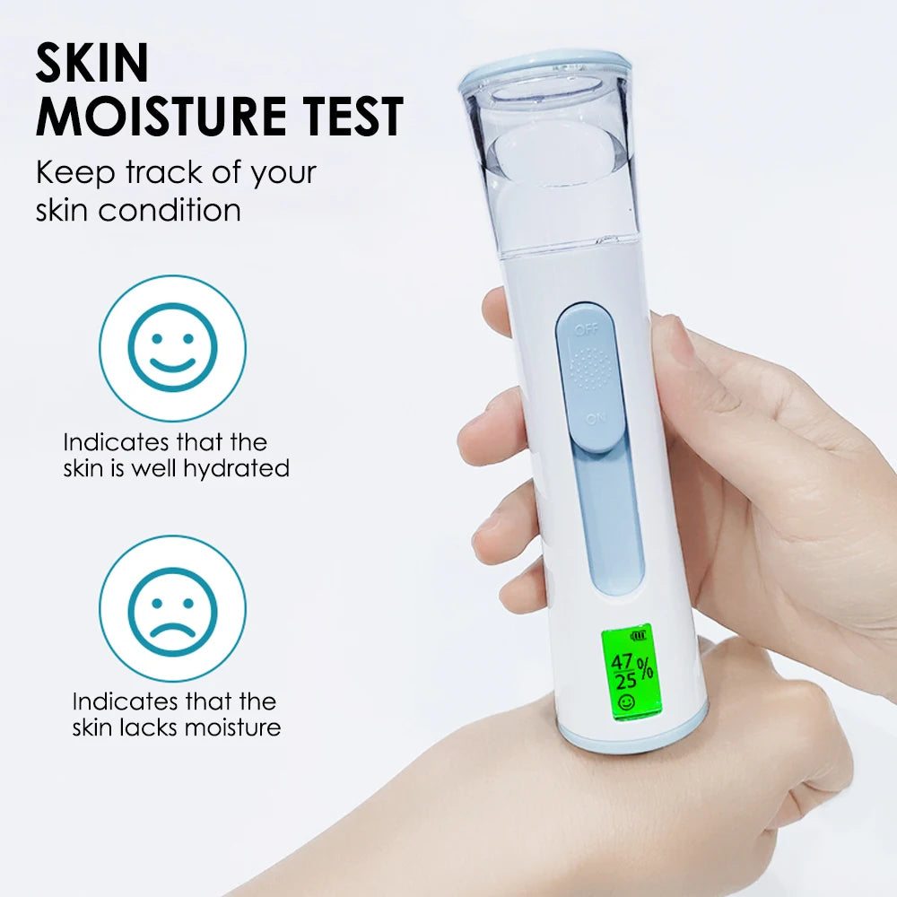 Keep it Steamy- Double Spray-head Nano Mist Sprayer 30ml LED Display Portable Facial Steamer Hydrating Humidifier