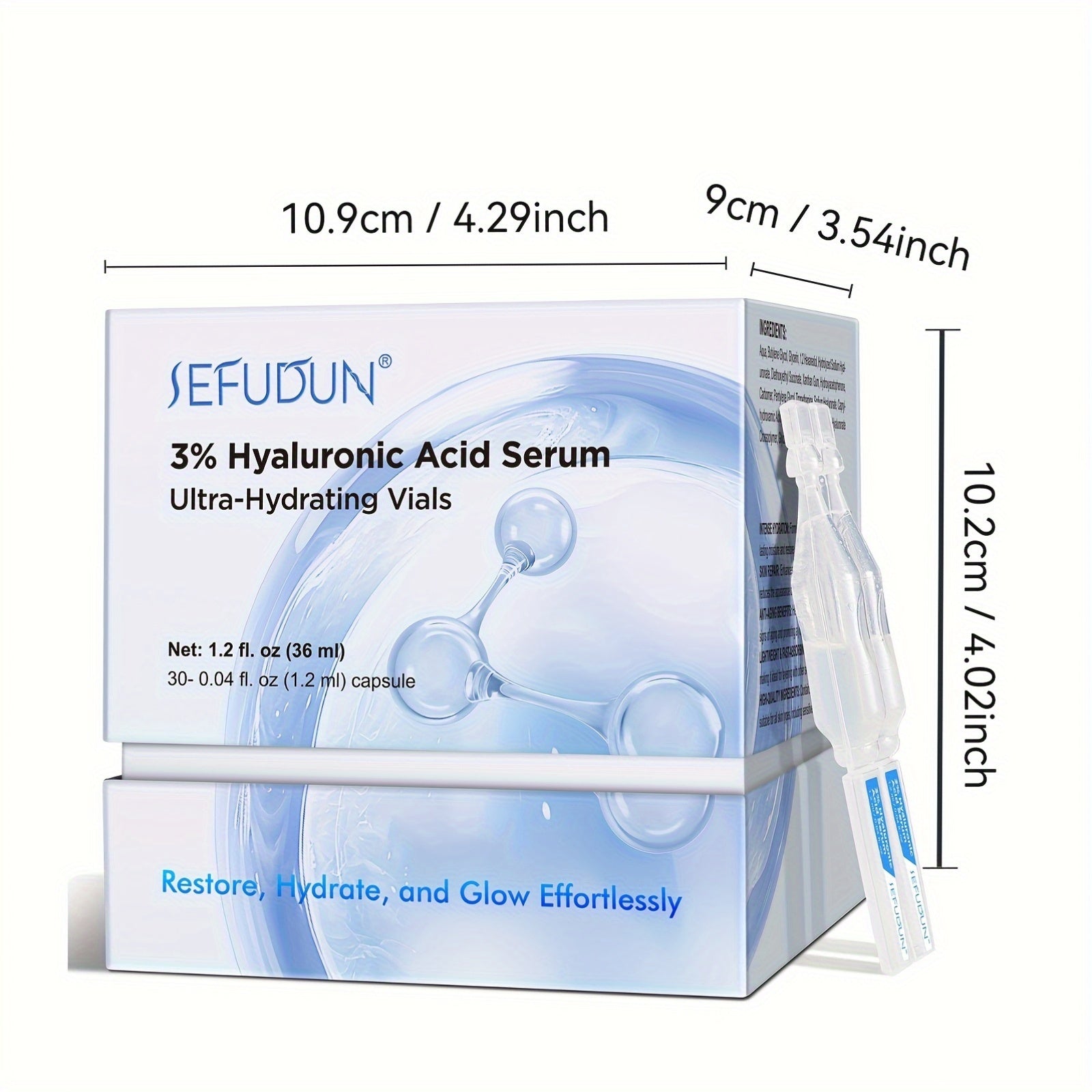 3% Hyaluronic Acid Serum, Net: 1.2 Fl. Oz (36 Ml), 60 pieces
