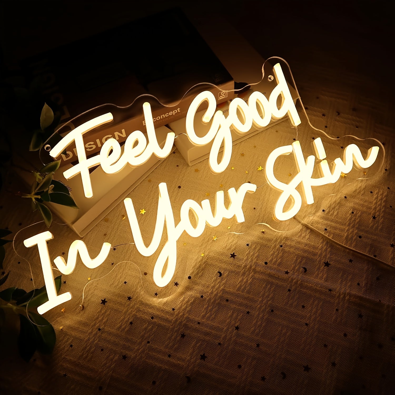 Feel Good In Your Skin Neon Sign | Dimmable USB Powered LED Wall Art