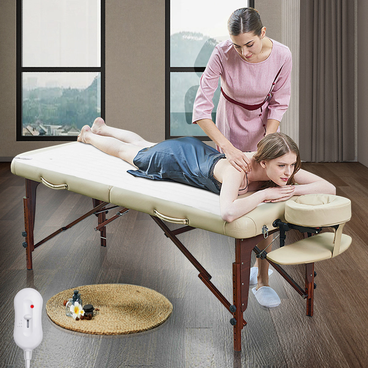 Massage Table Warmer Pad Digital Heat Settings Digital Timer Portable Auto Overheat Protection