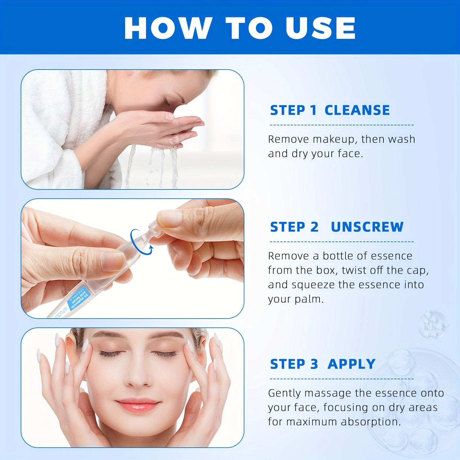 3% Hyaluronic Acid Serum, Net: 1.2 Fl. Oz (36 Ml), 60 pieces